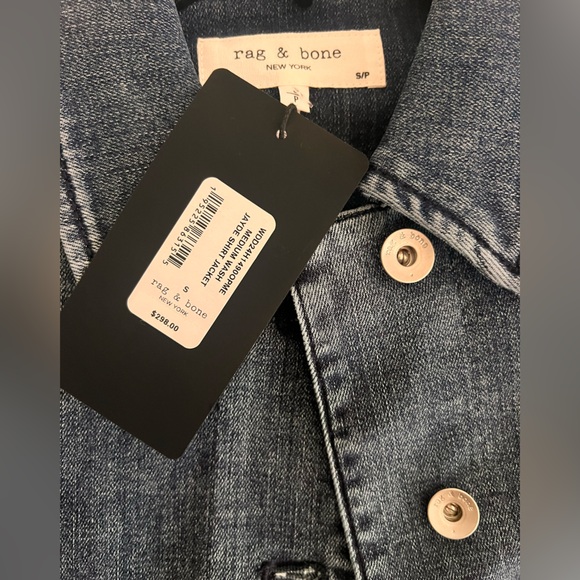 NWT Rag & Bone Medium Wash Jayde Shirt Jacket Size Small Blue - Picture 6 of 10